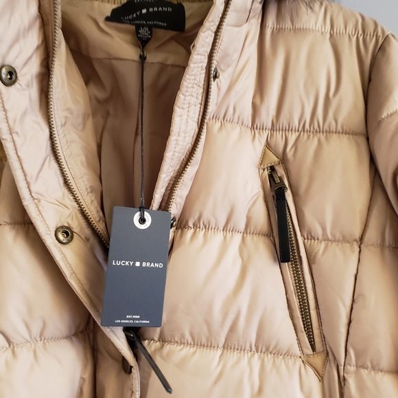 Lucky Brand Women's Belted Winter Puffer Long Coat Size Medium - Picture 11 of 15